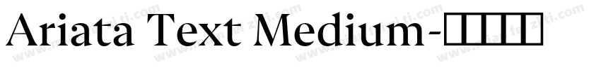 Ariata Text Medium字体转换